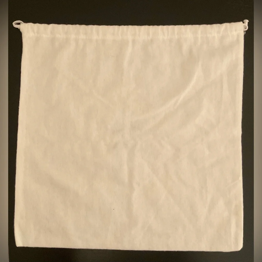 Prada White Drawstring Dust Bag with Blue Logo